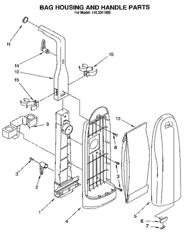 Bag housing and handle