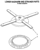 Lower washarm and strainer
