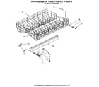 KitchenAid KUDB23HY0 upper rack and track diagram