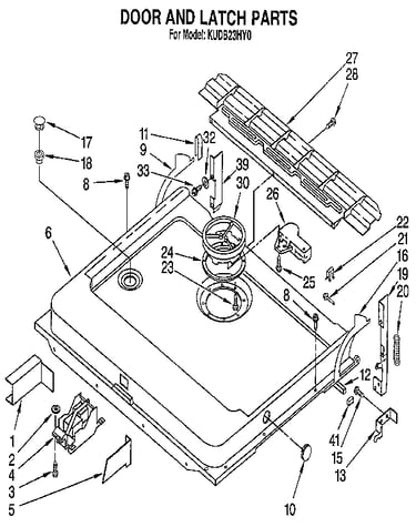 Door and latch