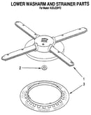 Lower washarm and strainer