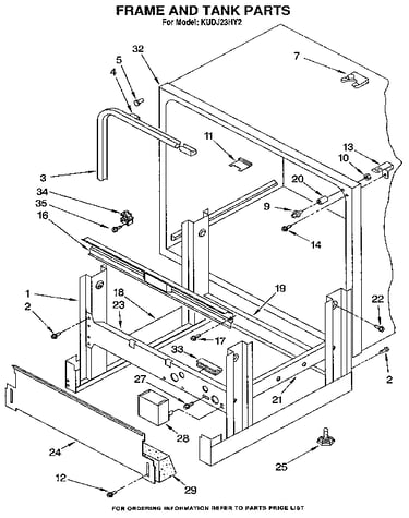 Frame and tank