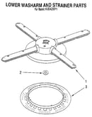 Lower washarm and strainer