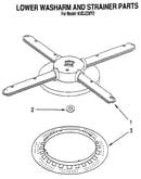 Lower washarm and strainer