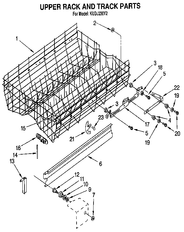 Upper rack and track