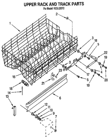 Upper rack and track
