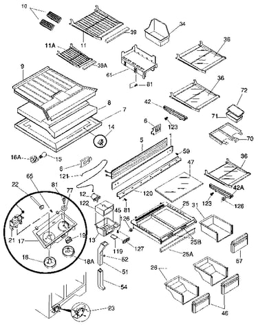 Refrigerator cabinet parts