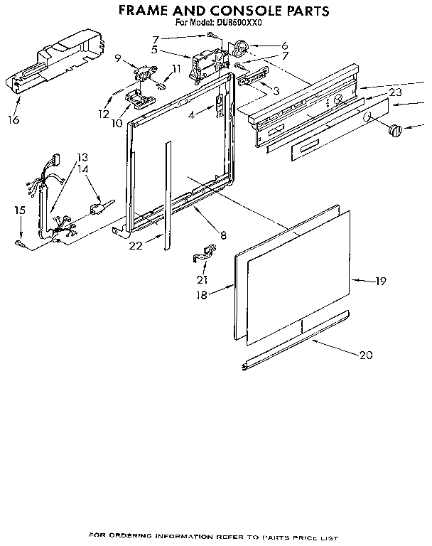 Frame and console