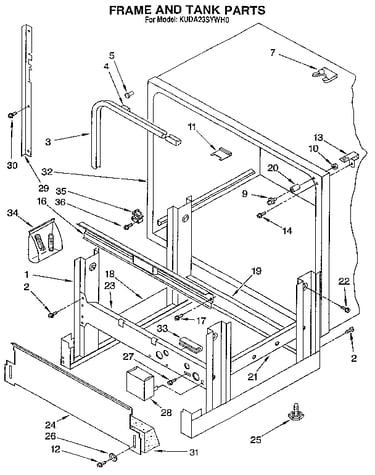 Frame and tank