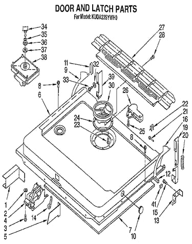 Door and latch