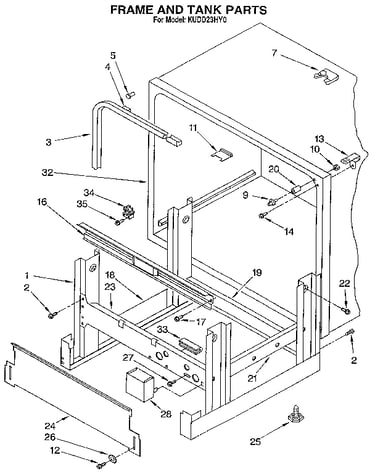 Frame and tank