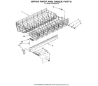 KitchenAid KUDD23HY0 upper rack and track diagram