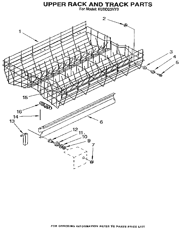Upper rack and track