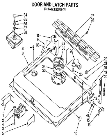 Door and latch