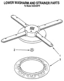 Lower washarm and strainer