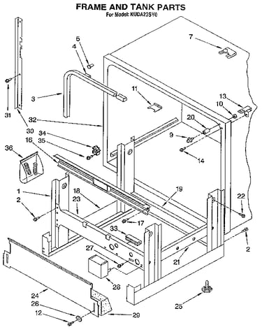 Frame and tank