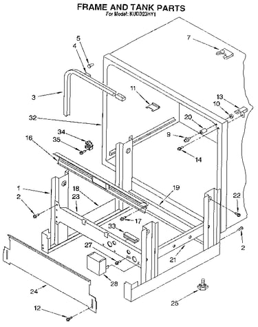 Frame and tank
