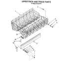 KitchenAid KUDD23HY1 upper rack and track diagram