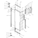 Amana SXD25N-P1162406W refrigerator door hinge and trim diagram