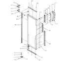 Amana SXD25N-P1162406W refrigerator door hinge and trim diagram