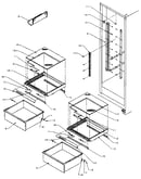 Refrigerator shelving and drawers