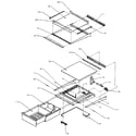 Amana SXD25N-P1162406W refrigerator shelving and drawers diagram