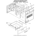 Whirlpool RF365PXYW1 door and drawer diagram