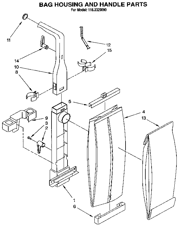 Bag housing and handle