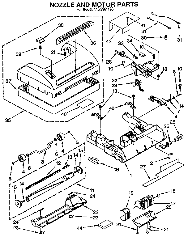 Nozzle and motor