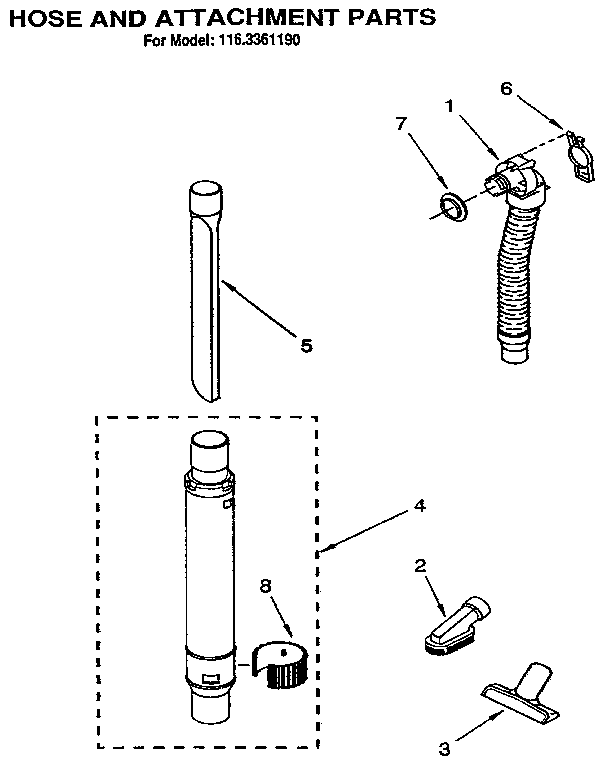 Hose and attachment