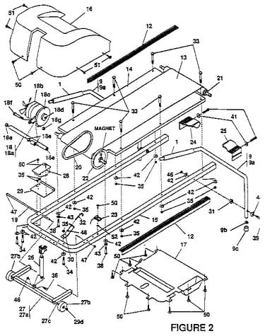 Motor and walking belt assembly