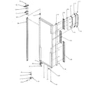 Amana SXD27N-P1162411W refrigerator door hinge and trim diagram