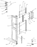 Freezer door hinge and trim