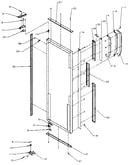 Refrigerator door hinge and trim