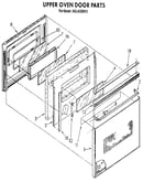 Upper oven door