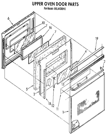 Upper oven door