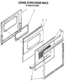 Lower oven door