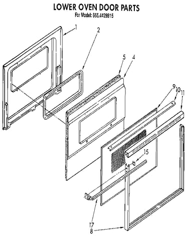 Lower oven door