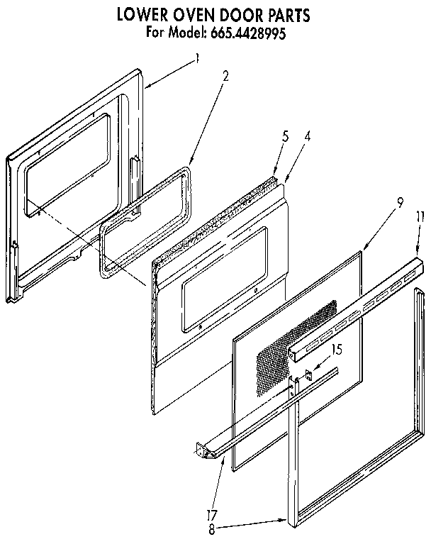 Lower oven door