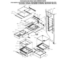Kenmore 5969535681 refrigerator shelf and crisper diagram