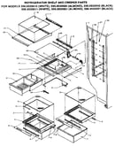 Refrigerator shelf and crisper
