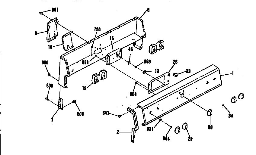 Backguard section