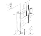Amana SX22N-P1162703W freezer door hinge and trim diagram