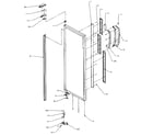 Amana SX22N-P1162703W refrigerator door hinge and trim diagram