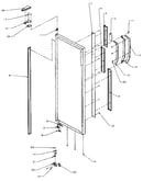 Refrigerator door hinge and trim