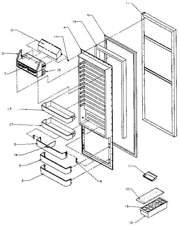 Refrigerator door