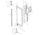 Amana SX25N-P1162704W refrigerator door hinge and trim diagram