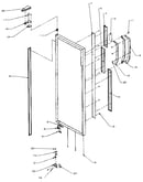 Refrigerator door hinge and trim