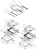 Refrigerator shelving and drawers
