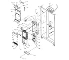 Amana SX25N-P1162704W freezer evaporator and air handling diagram